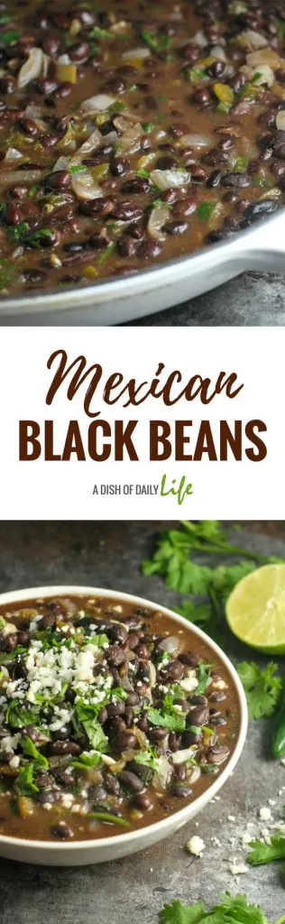 Easy and delicious, these restaurant quality Mexican black beans take almost no time to make! They're the perfect side dish for Mexican night!