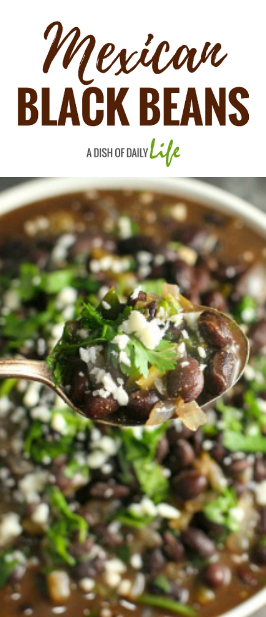 These restaurant quality Mexican black beans are easy, delicious, and take almost no time to make! They're the perfect side dish for Mexican night!