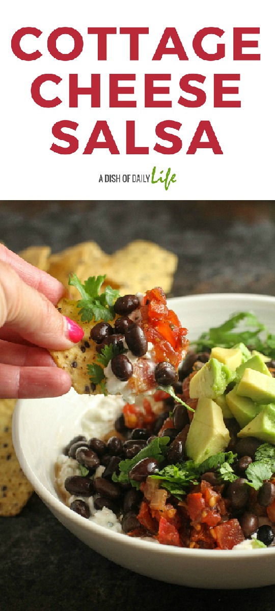 Cottage Cheese Salsa...this protein packed snack is the perfect post workout snack or healthy lunch!