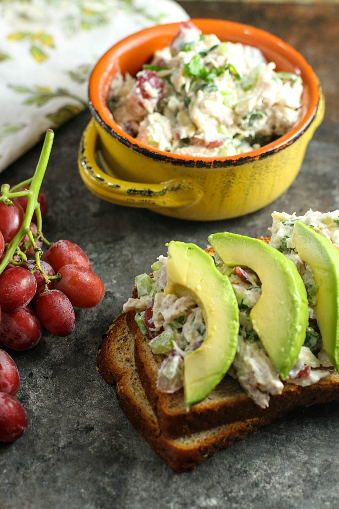 This "Skinny" Greek Yogurt Chicken Salad with Grapes is the perfect alternative to the traditional version. It's easy, delicious, and you'll never miss the calories!