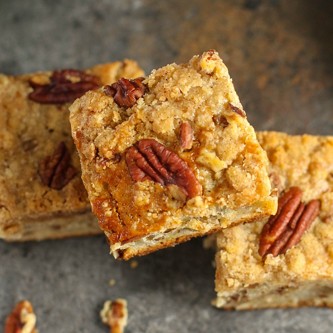 A cross between banana bread and crumb cake, this Banana Crumb Cake with Pecans is a very special treat!