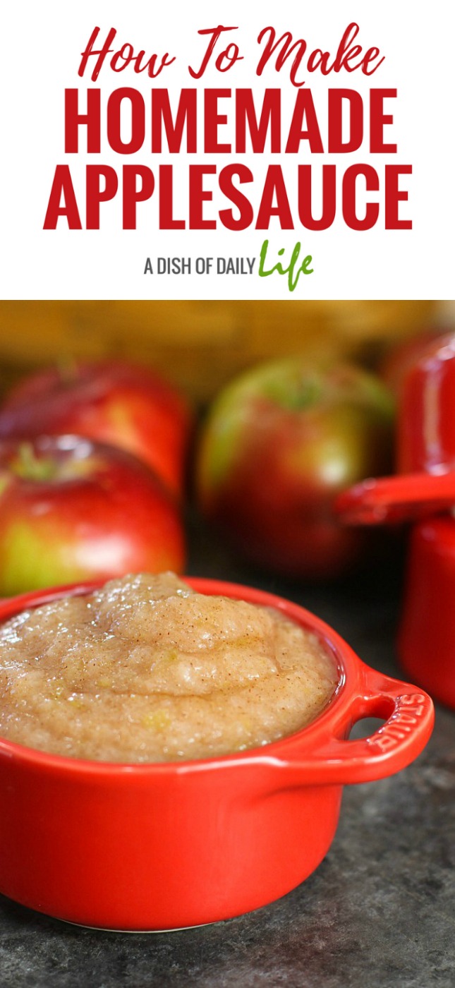 You won't believe how easy it is to make naturally sweet, healthy, homemade applesauce! Two ingredients plus a little water is all you need for this applesauce recipe!