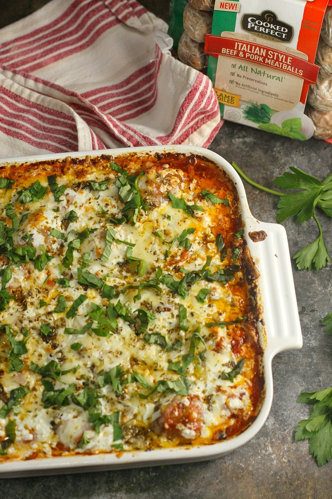 This Meatball Grinder Casserole takes only 30 min to make, and you can easily re-purpose the leftovers into another meal!