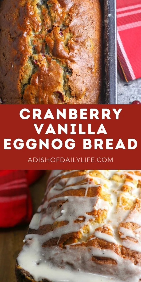 Cranberry Vanilla Eggnogg Bread