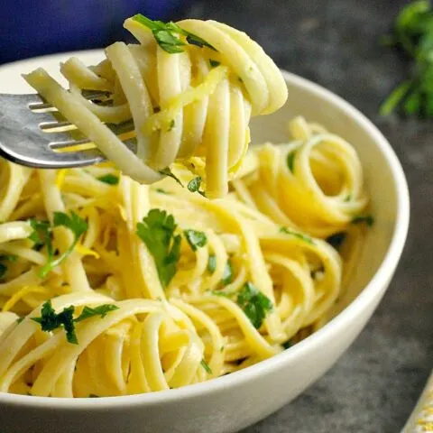 Grilled Lemon Cream Pasta