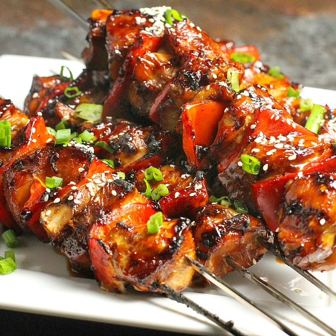 Korean BBQ Chicken Skewers - A Dish of Daily Life