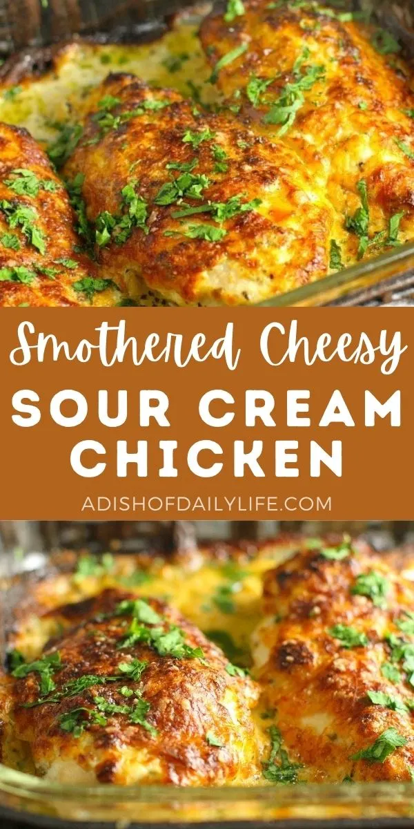 Smothered Cheesy Sour Cream Chicken