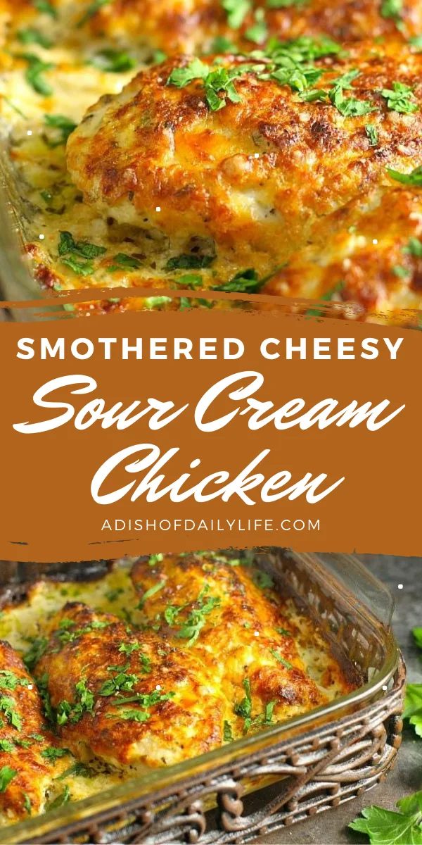 Smothered Cheesy Sour Cream Chicken