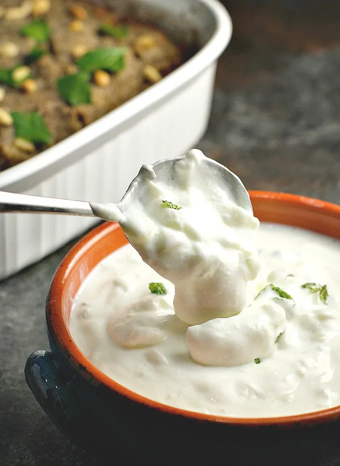 Yogurt Sauce for Baked Kibbeh