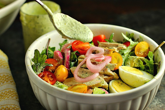 Cobb Salad with Green Goddess Dressing