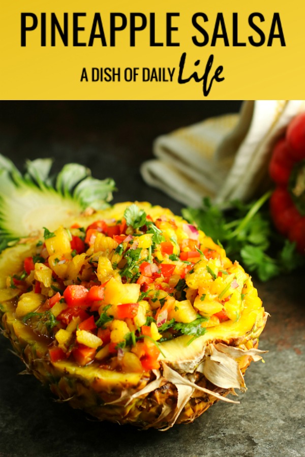 Take yourself back to the tropics at your next BBQ with this easy sweet and spicy Pineapple Salsa! Served with tortilla chips, it's perfect for potlucks, picnics or BBQs, but it's also great as a topper for chicken or fish!