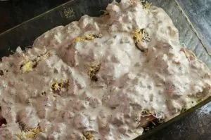 Melt in your Mouth Tex-Mex Sour Cream chicken before it goes into the oven