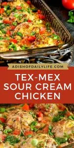 This Melt in Your Mouth Tex-Mex Sour Cream Chicken is a fast, easy, delicious recipe the whole family will love!