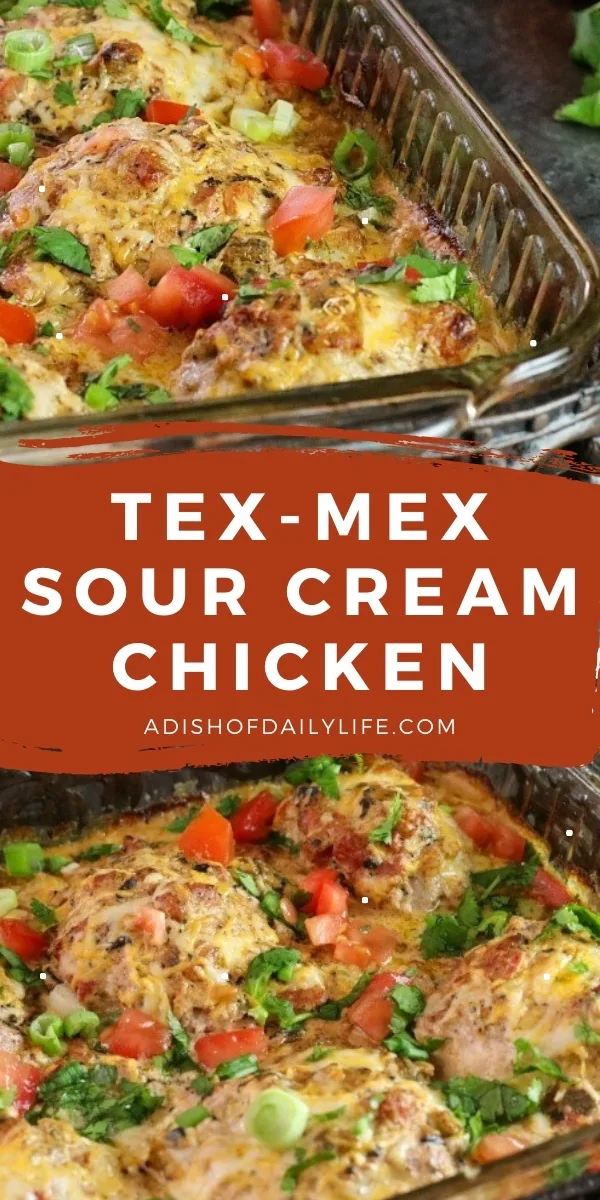 This Melt in Your Mouth Tex-Mex Sour Cream Chicken is a fast, easy, delicious recipe the whole family will love!