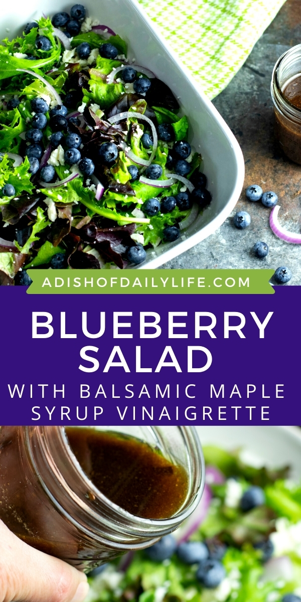 Blueberry Salad with Balsamic Maple Syrup Vinaigrette