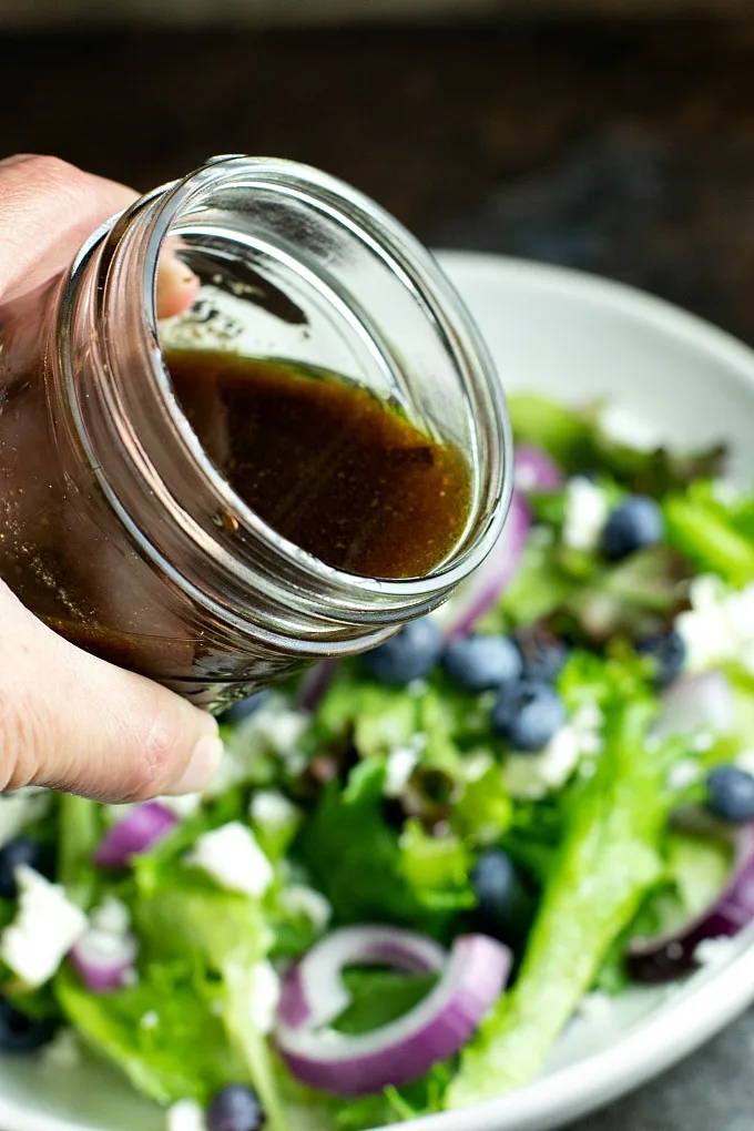 Blueberry Salad with Balsamic Maple Syrup Vinaigrette