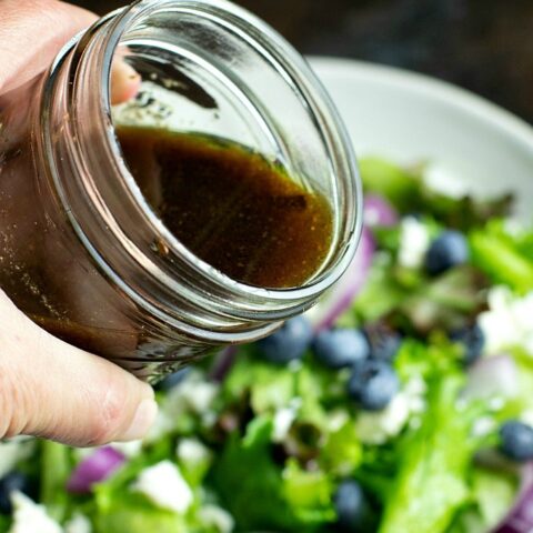 Blueberry Salad with Balsamic Maple Syrup Vinaigrette