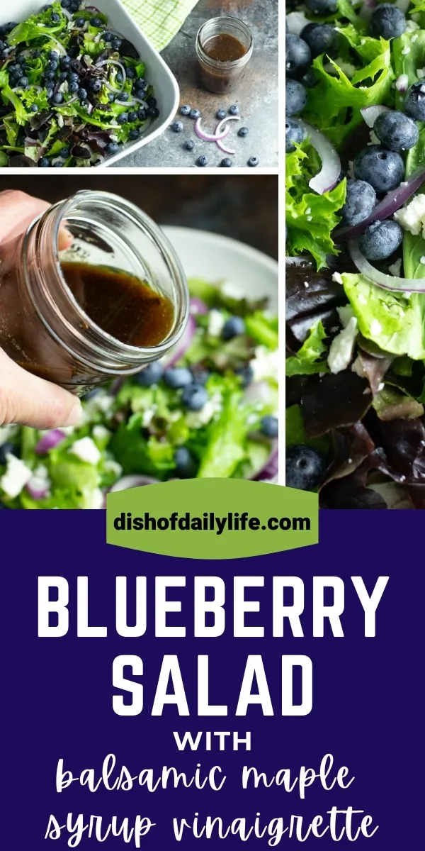 Blueberry Salad with Balsamic Maple Syrup Vinaigrette