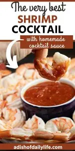 Shrimp cocktail with homemade cocktail sauce