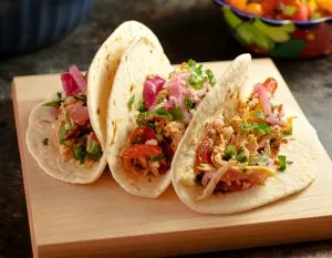 These easy Smoky Chicken Street Tacos are loaded with flavor and prep time is minimal. Serve them as a delicious easy dinner, or add them to your taco bar menu for a get together with a Mexican flair.&nbsp;
