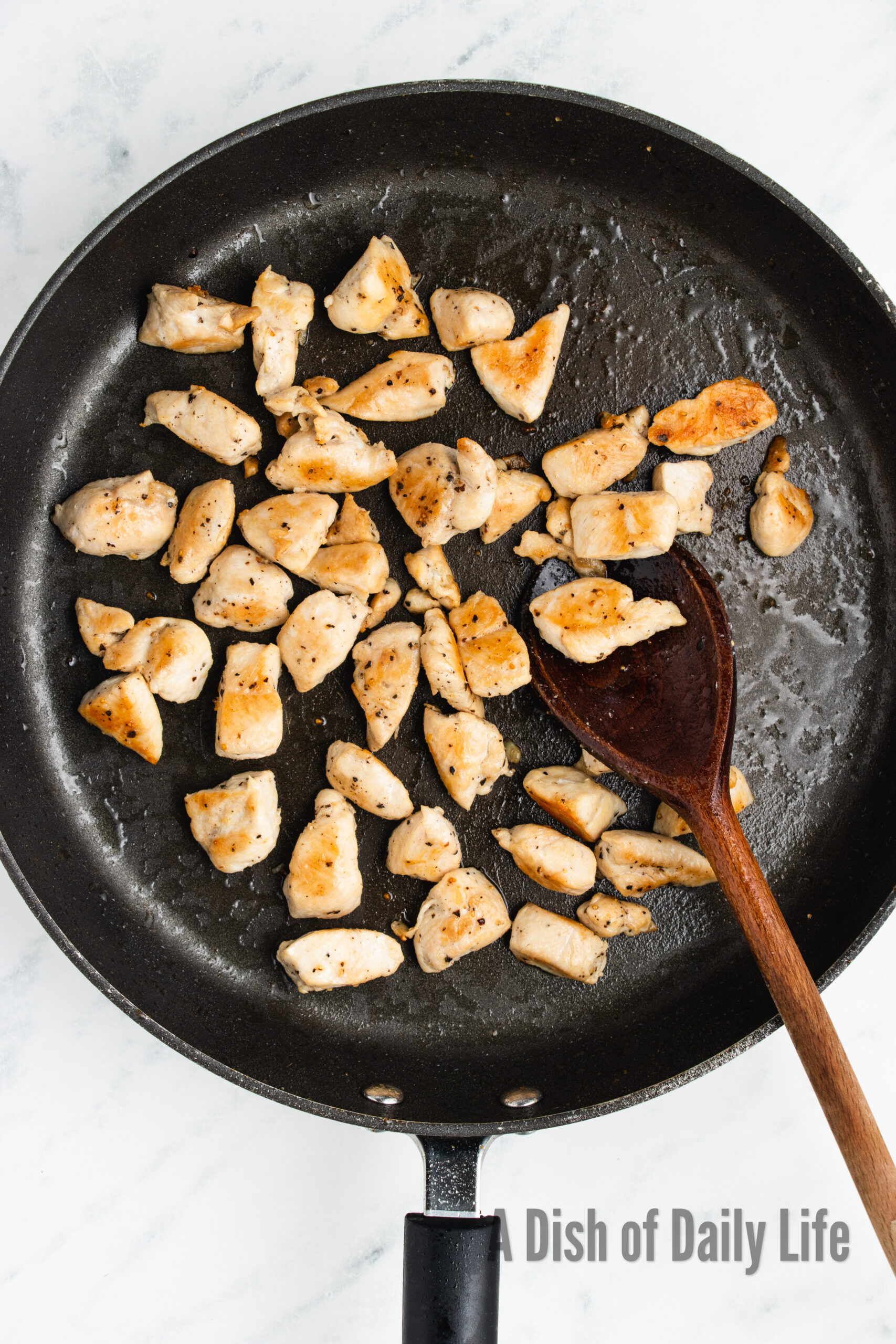 Pan of fried chicken