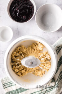 Cookie dough in mixer