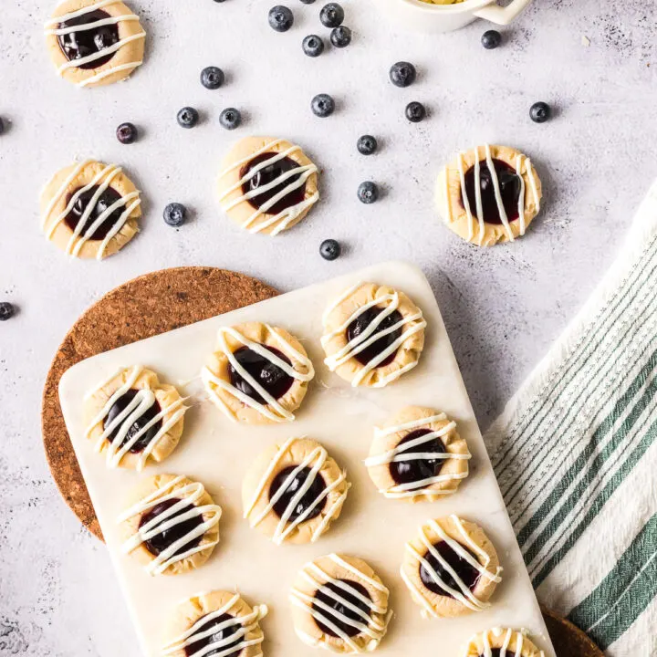 zoomed out image of cookies on a platter