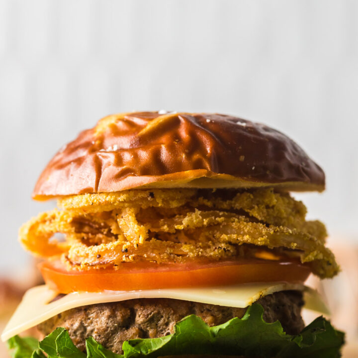 burger assembled and ready to eat